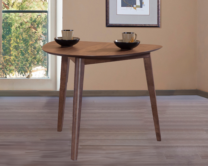 3-Piece Mid-Century Dining Set for Small Spaces – Walnut Finish