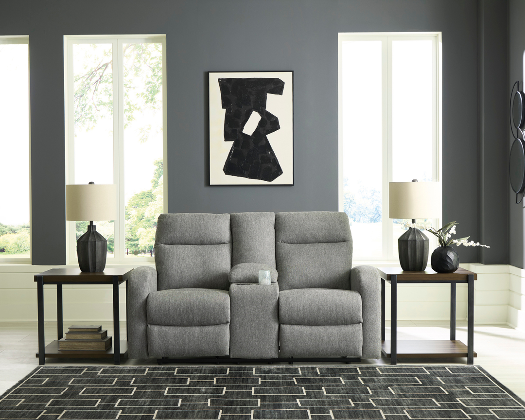 Gauntlet Double Reclining Loveseat with Console