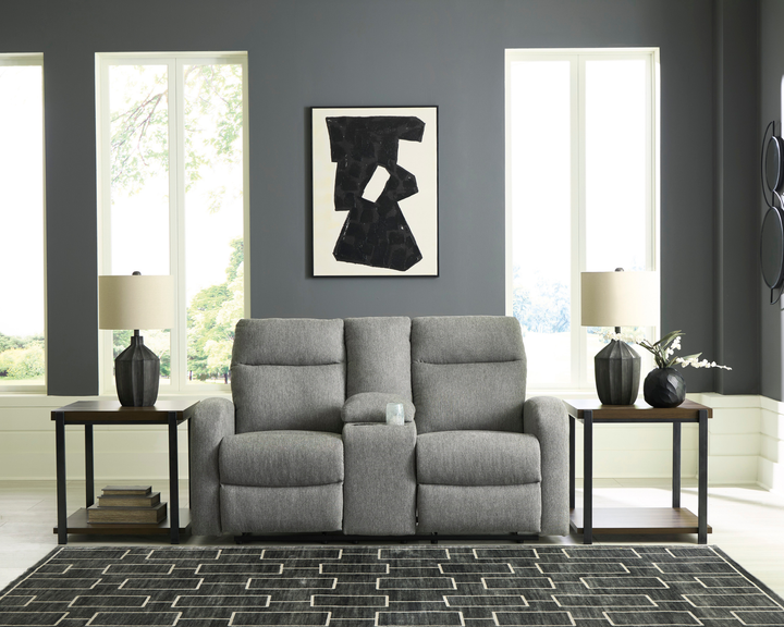 Gauntlet Double Reclining Loveseat with Console