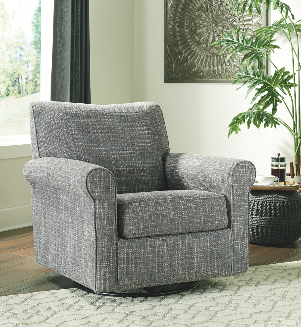 Renley - Swivel Glider Accent Chair - Ash
