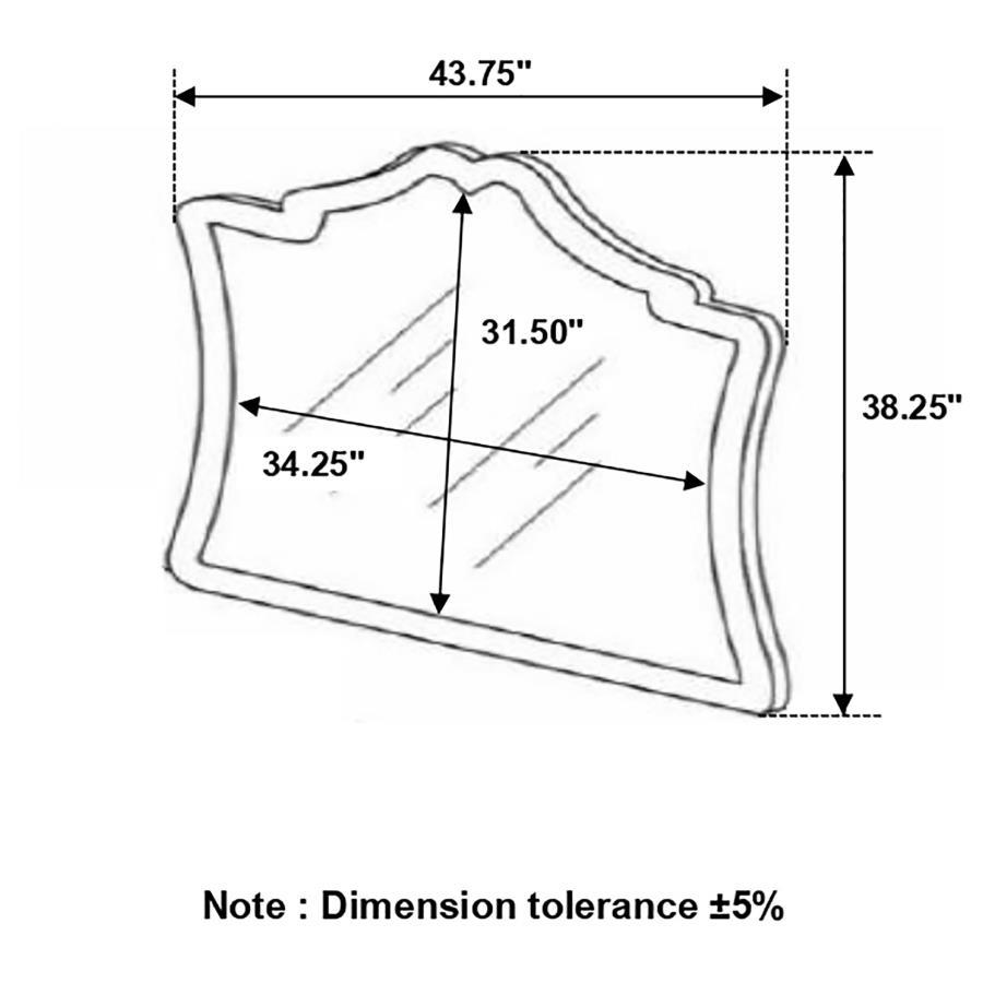 Antonella - Upholstered Dresser Mirror - Camel