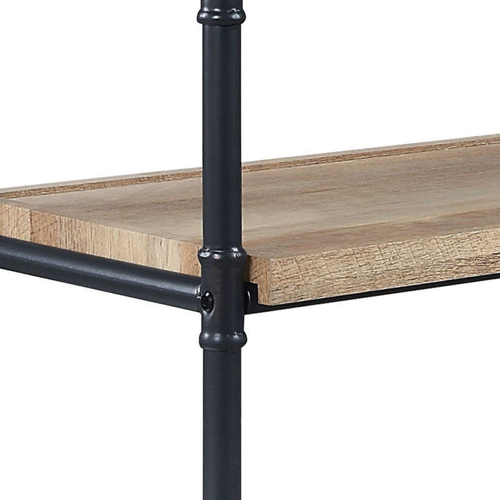 Brantley - 65" Bookshelf - Oak & Sandy Black