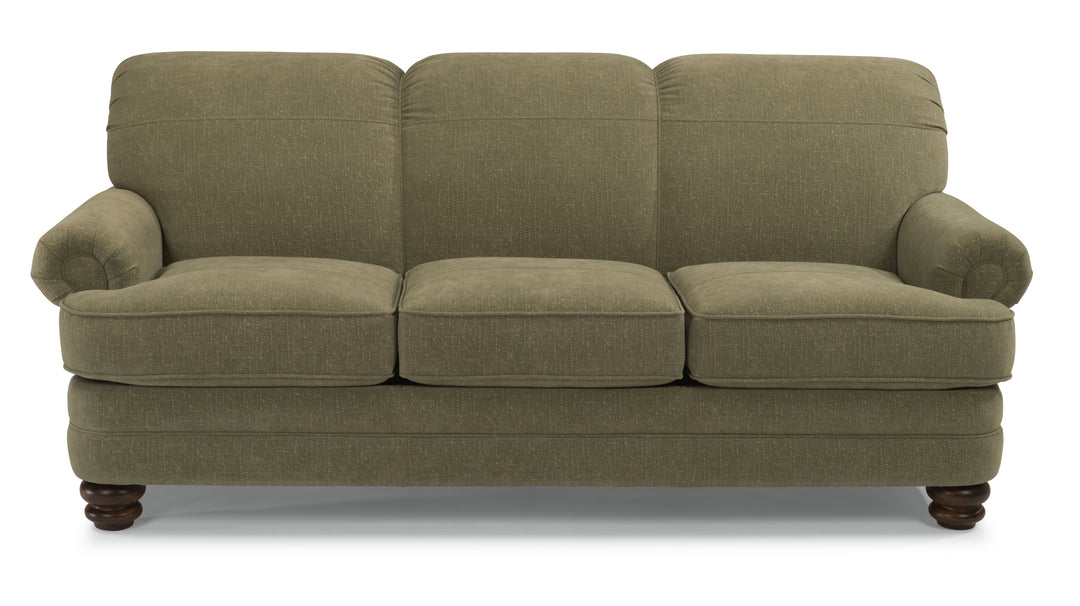 Flexsteel B3790-31 Bay Bridge  Leather Sofa  Green