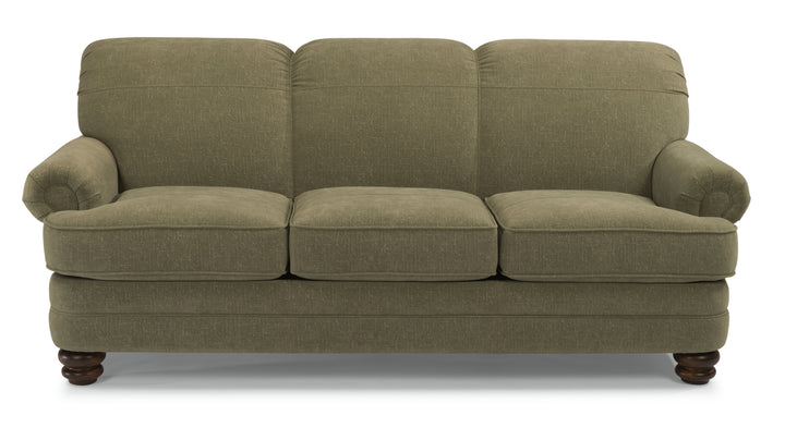 Flexsteel B3790-31 Bay Bridge  Leather Sofa  Green