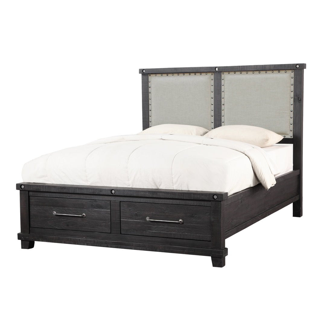 Modus Furniture 7Yc9S5 Yosemite Upholstered Footboard Storage Bed In Cafe