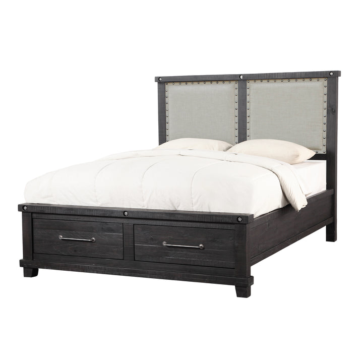 Modus Furniture 7Yc9S5 Yosemite Upholstered Footboard Storage Bed In Cafe