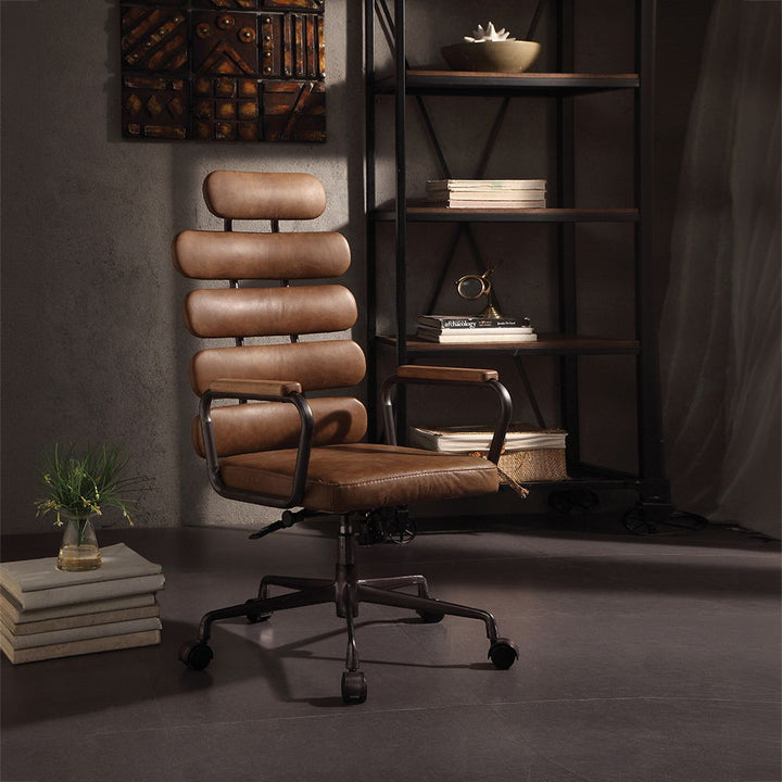 Calan - Office Chair - Retro Brown Top Grain Leather