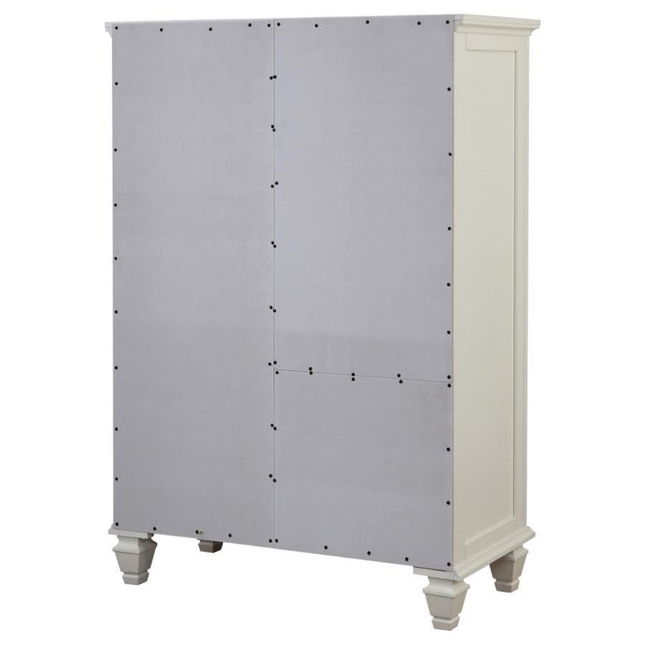 Sandy Beach - 8-Drawer Door Chest - Cream White