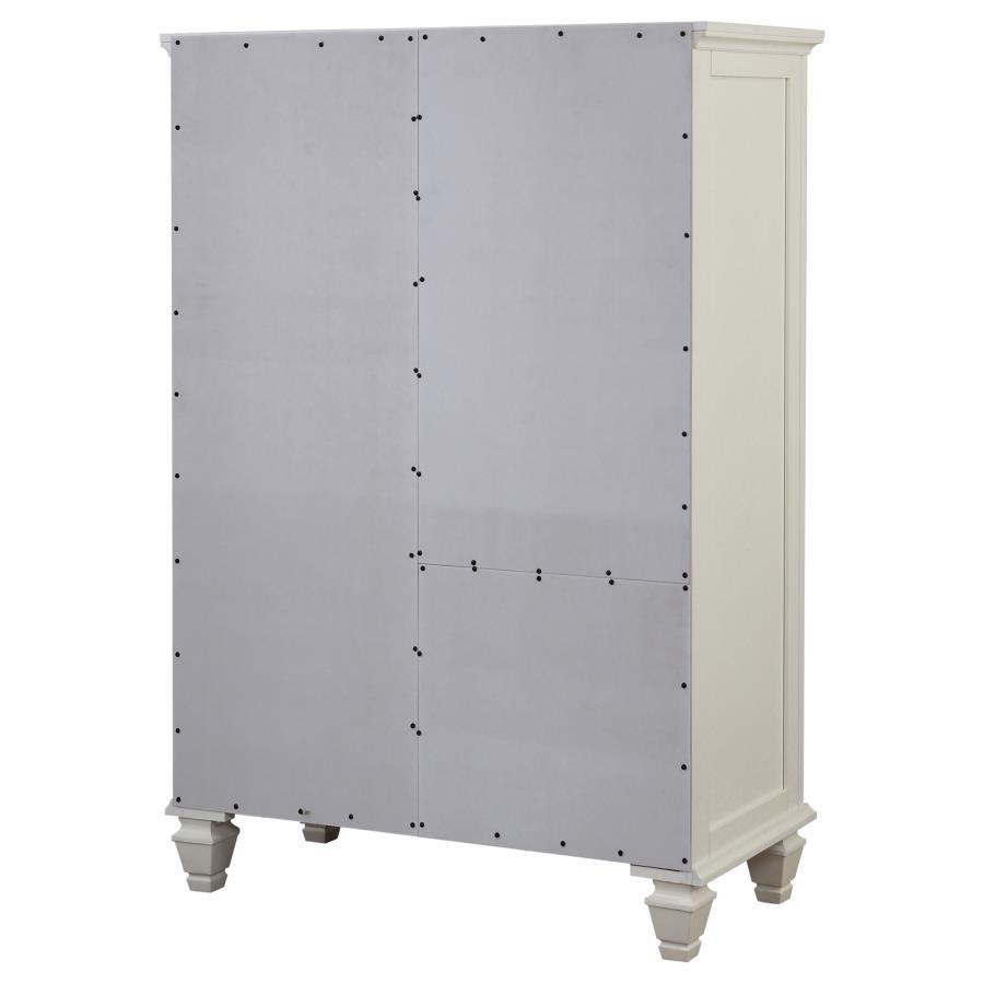 Sandy Beach - 8-Drawer Door Chest - Cream White