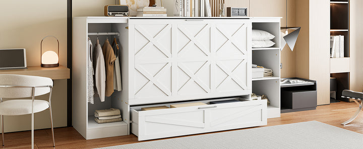 2twin-size-murphy-bed-with-bedside-shelves-and-wardrobe-white