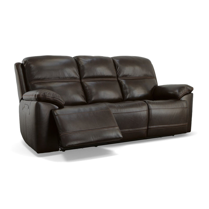 Flexsteel 1759-62PH-20270 Jackson  Power Reclining Sofa With Power Headrests  Dark Brown