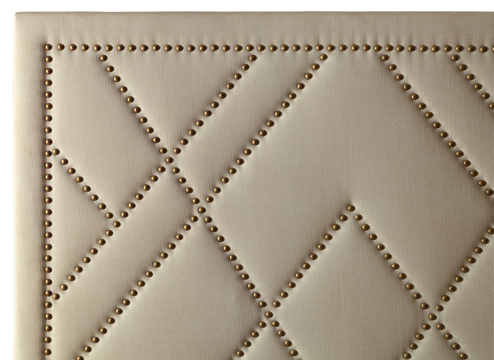 Modus Furniture 3Z45L4Bh20 Vienne Nailhead Patterned Upholstered Headboard In Powder