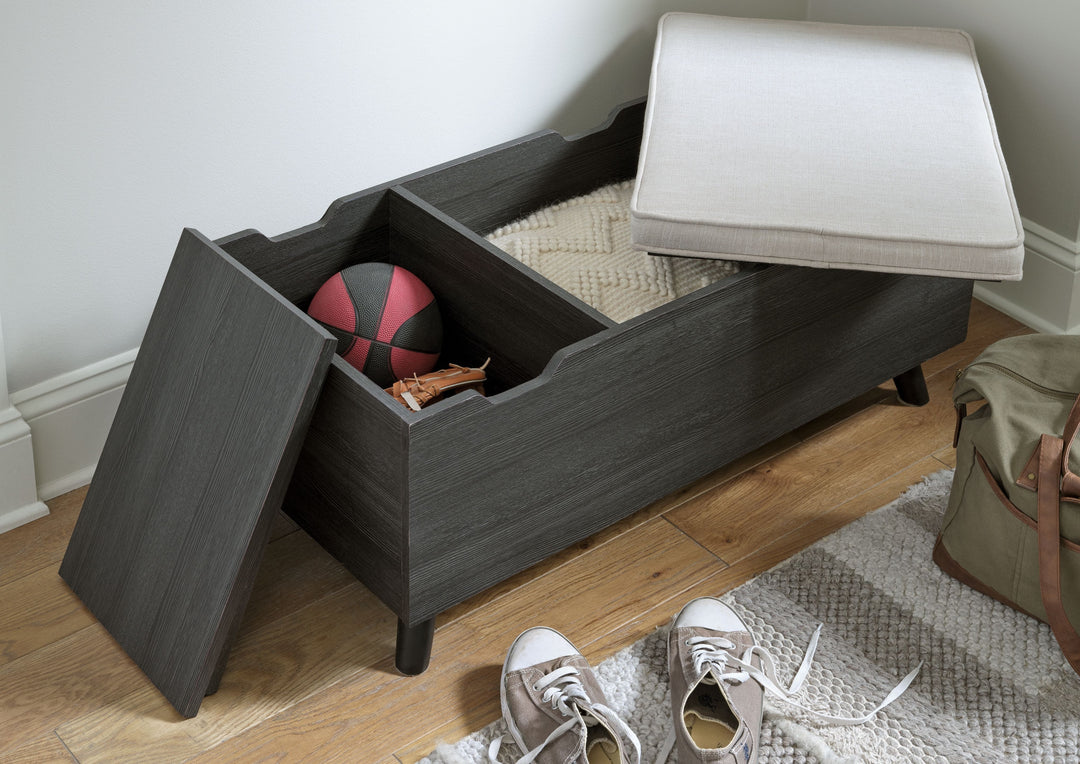 Yarlow - Storage Bench - Dark Gray