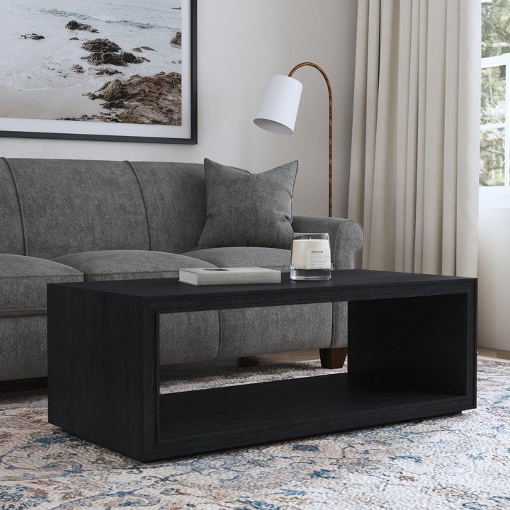 Waterfall Rectangular Coffee Table with Casters