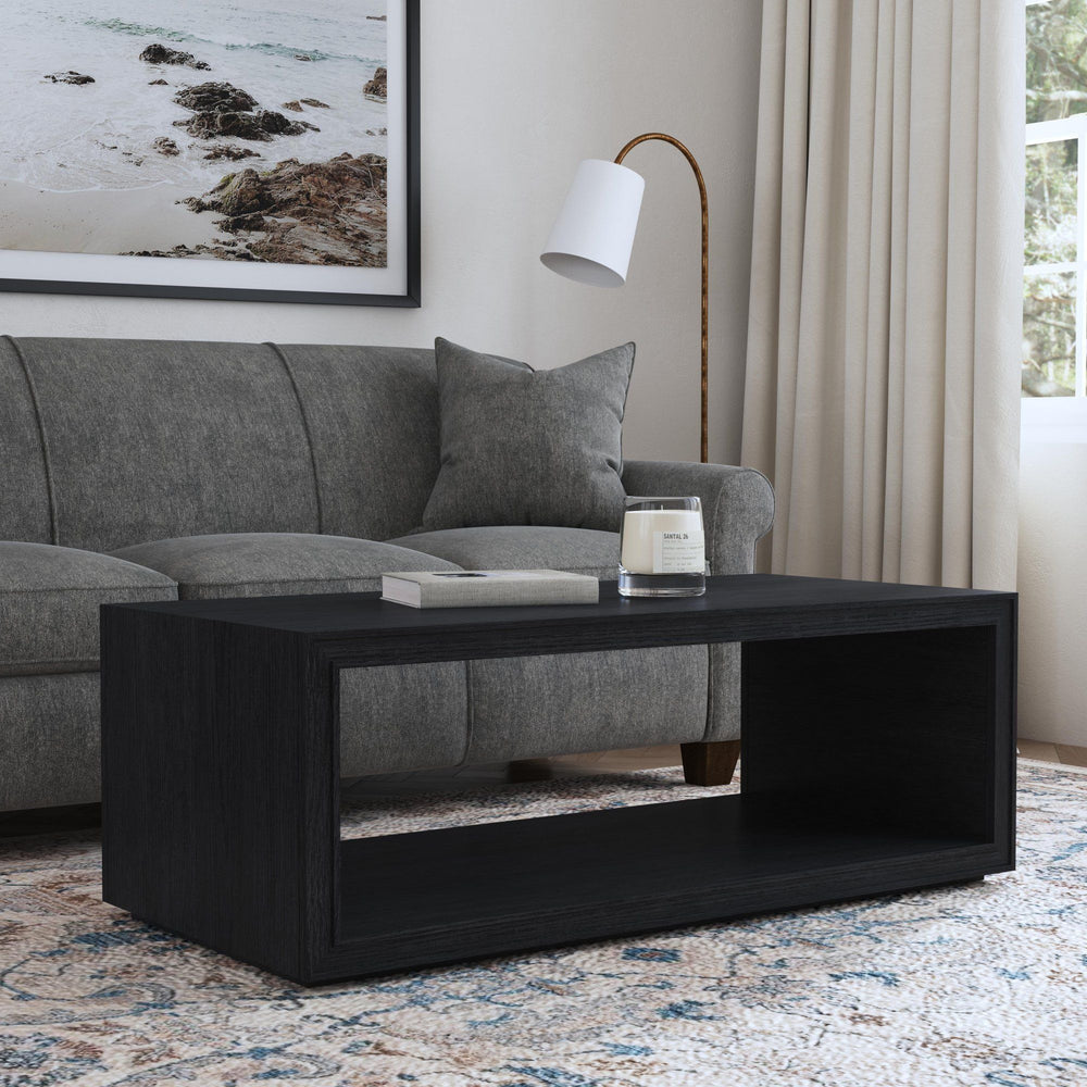 Waterfall Rectangular Coffee Table with Casters
