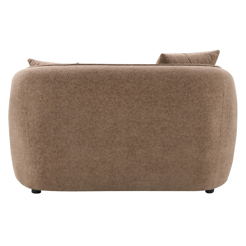 Keith - Loveseat With 2 Pillows - Brown Chenille