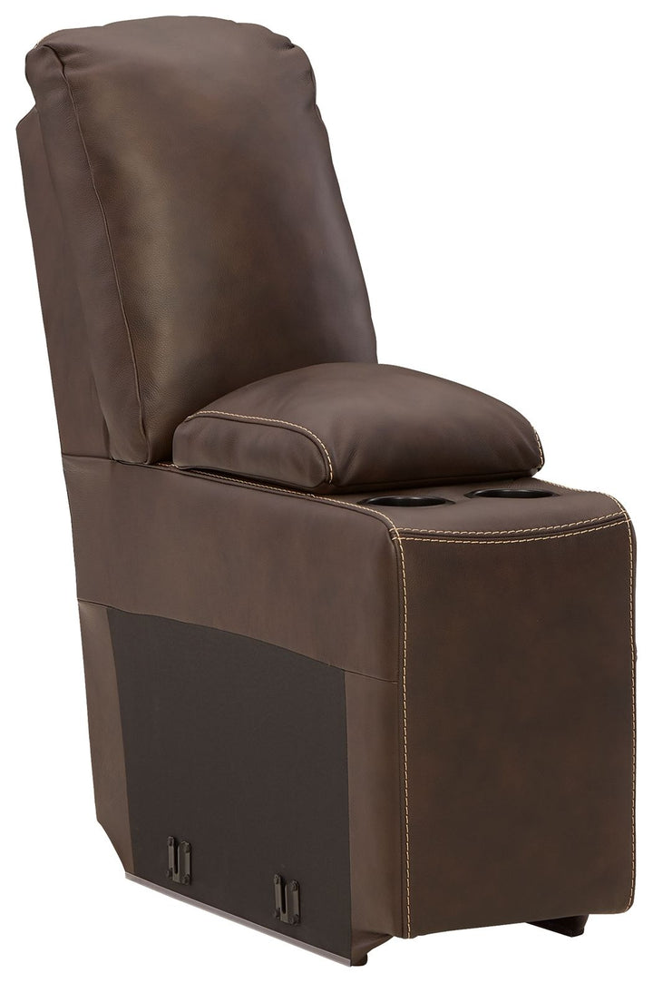 Dunleith - 7-Piece Power Reclining Sectional With LAF And RAF Zero Wall Power Recliners - Chocolate by Ashley Furniture product image