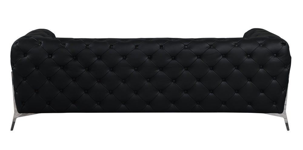 DivanItalia 970 Italian Leather Black Sofa - alternate view 4