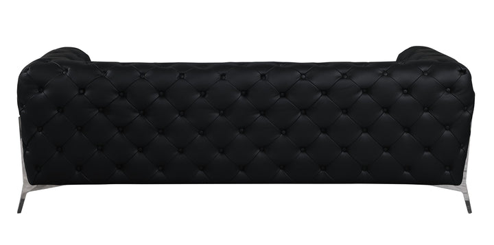 DivanItalia 970 Italian Leather Black Sofa