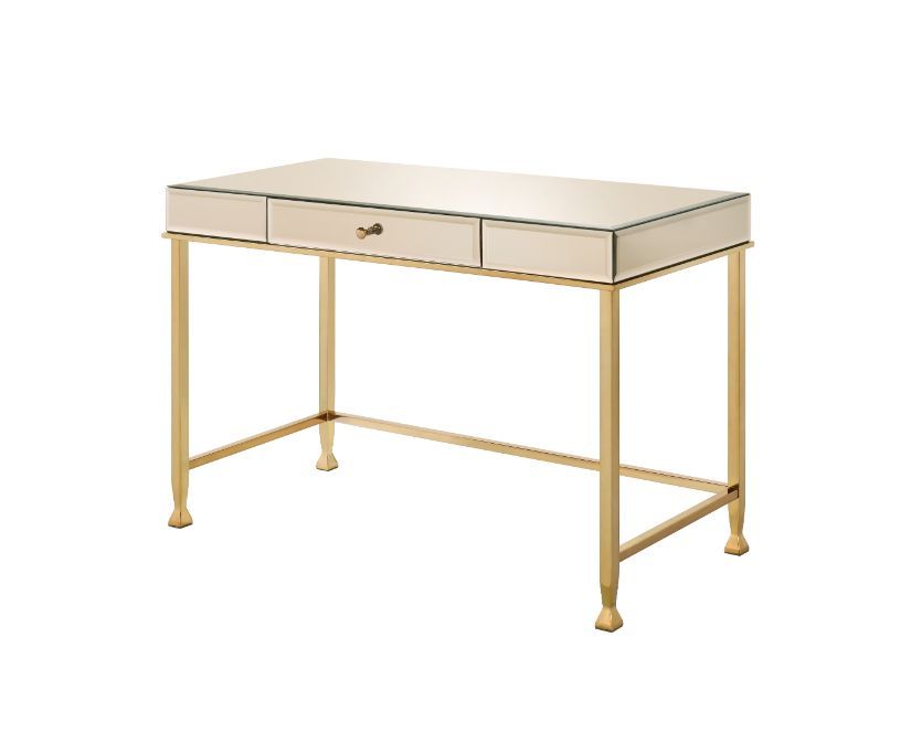 Canine - Writing Desk - Smoky Mirrored And Champagne