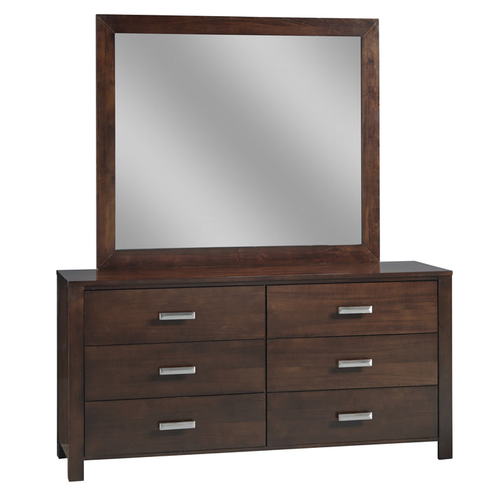 Modus Furniture Rv2682 Riva Six Drawer Dresser In Chocolate Brown