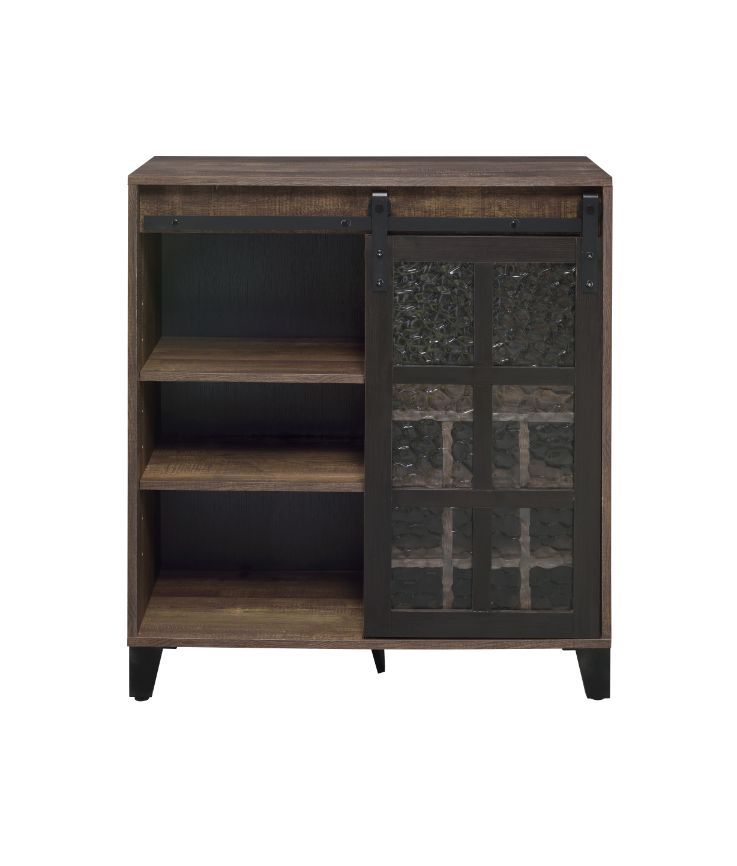 treju-wine-cabinet-obscure-glass-rustic-oak-black