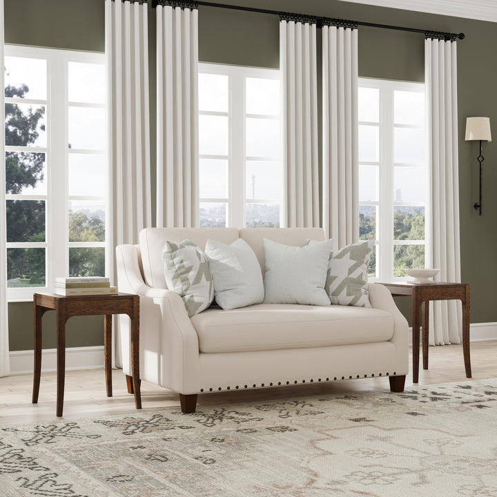 Gianna Fabric Bench Loveseat
