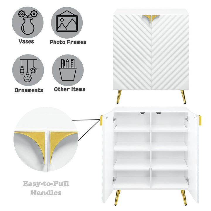 Gaines - Console Cabinet - White High Gloss