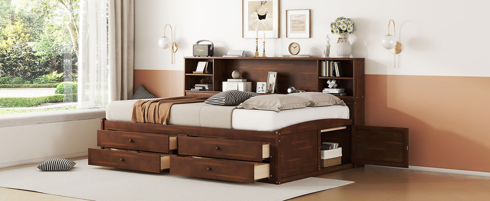 wooden-captain-bed-with-built-in-storage-shelves-4-drawers-and-2-cabinets-antique-brown-full-size