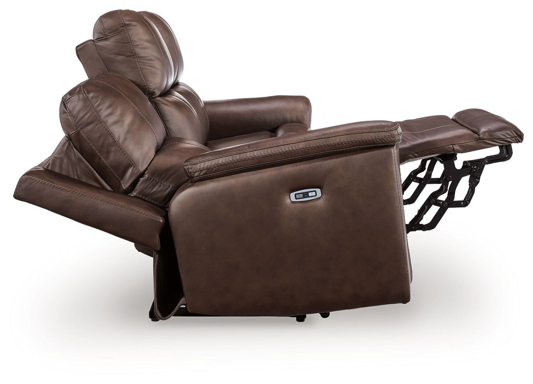 Bleckley - Power Reclining Sofa With Adjustable Headrest - Espresso by Ashley Furniture product image