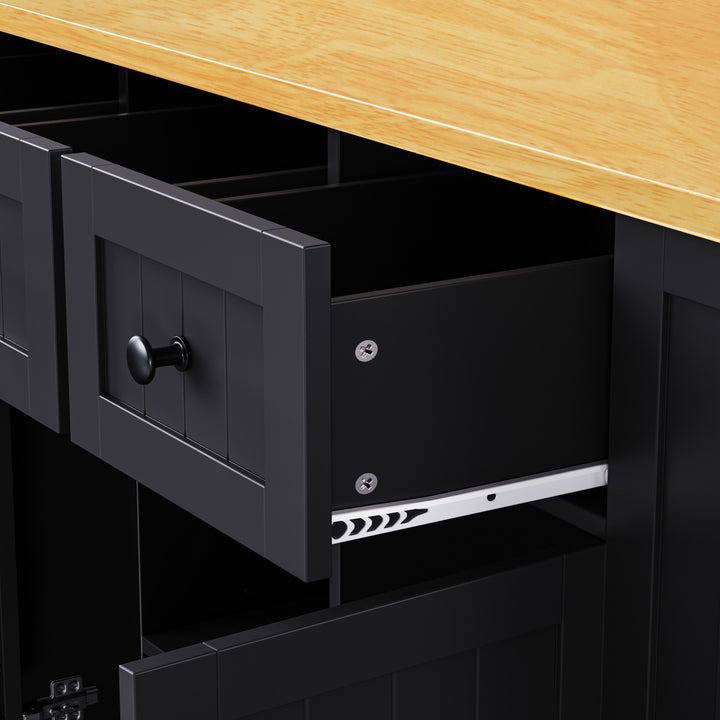 53-inch-black-kitchen-island-cart-with-drop-leaf-and-power-outlet