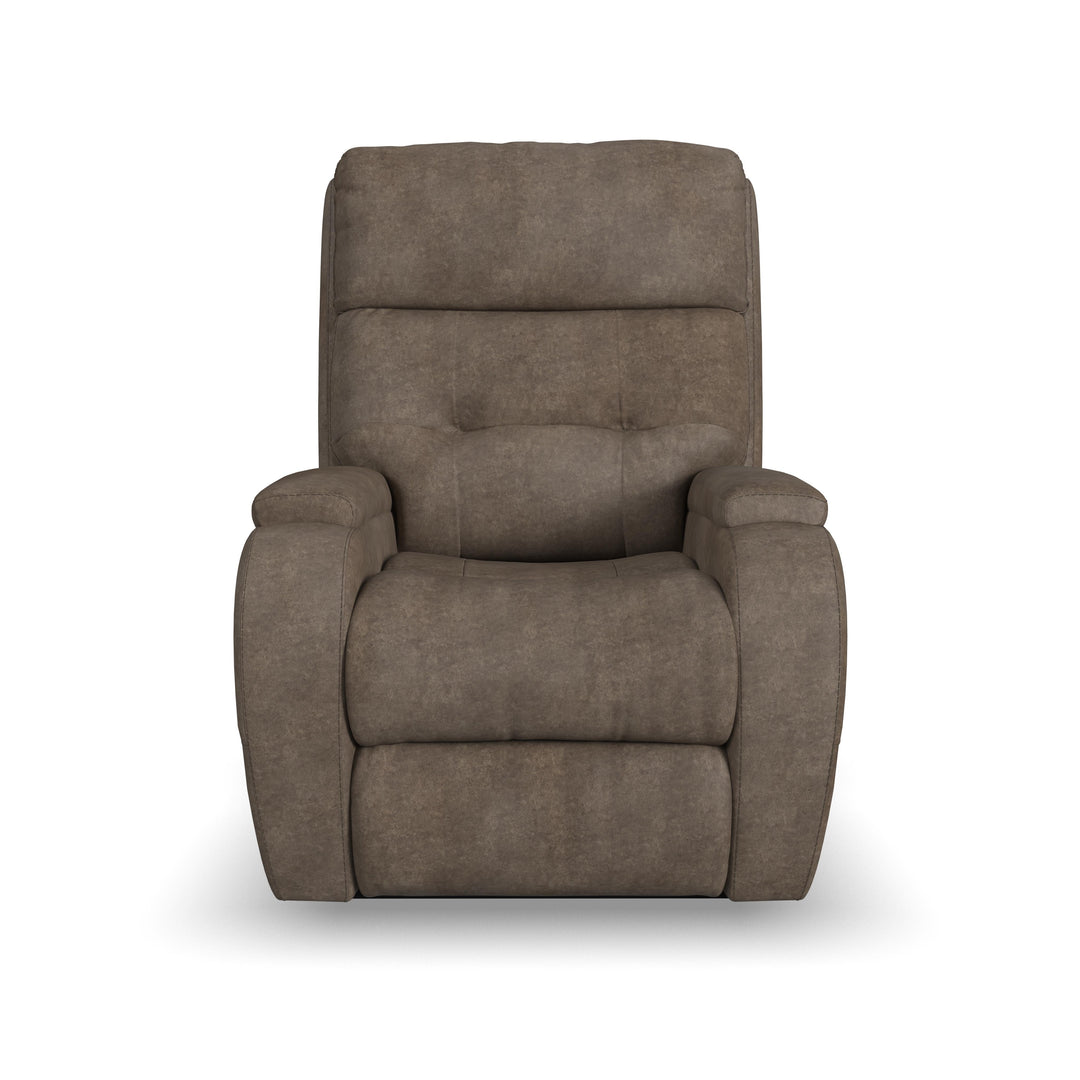 Strait  Power Recliner With Power Headrest  Dark Brown