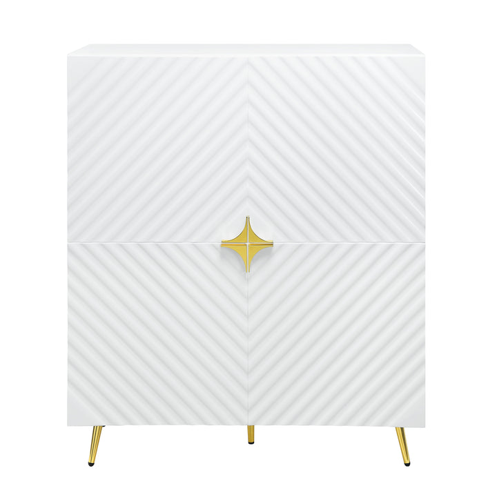 Gaines - High Gloss Accent Cabinet - White