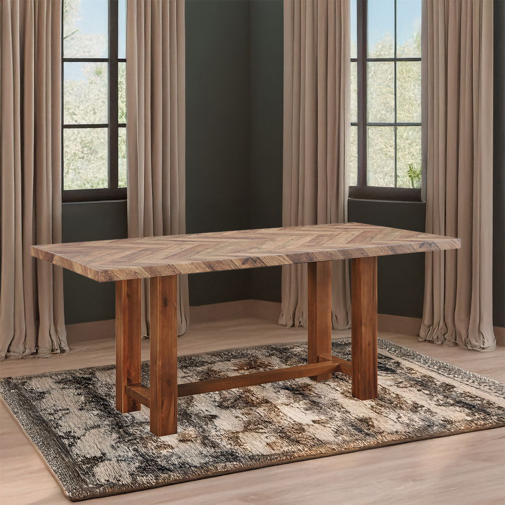 Gilsea - Dining Table - Brown Finish