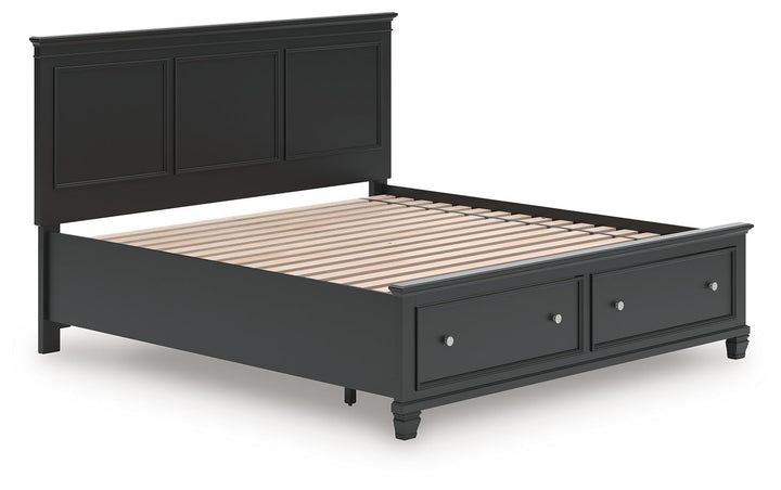 Lanolee - King Panel Storage Bed - Black by Ashley Furniture product image