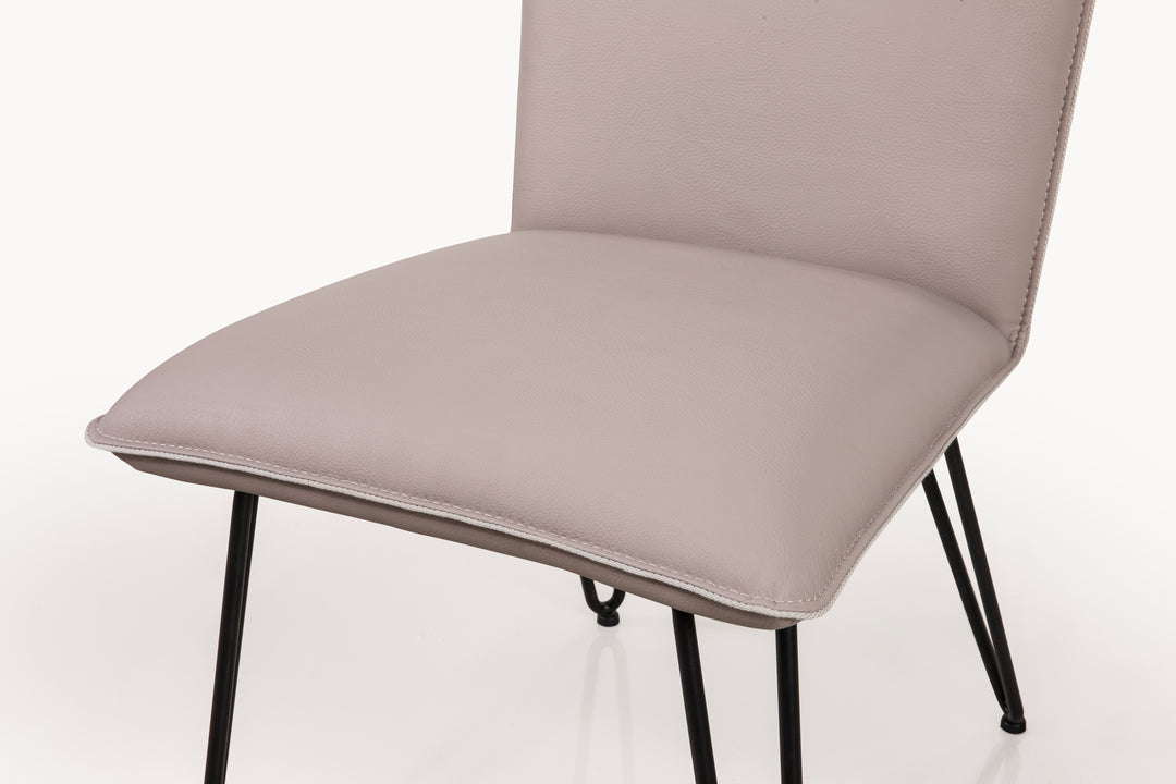 Modus Furniture 9Le266D Demi Hairpin Leg Modern Dining Chair In Taupe