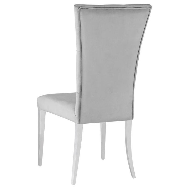 Kerwin - Velvet Upholstered Dining Side Chair  - Gray