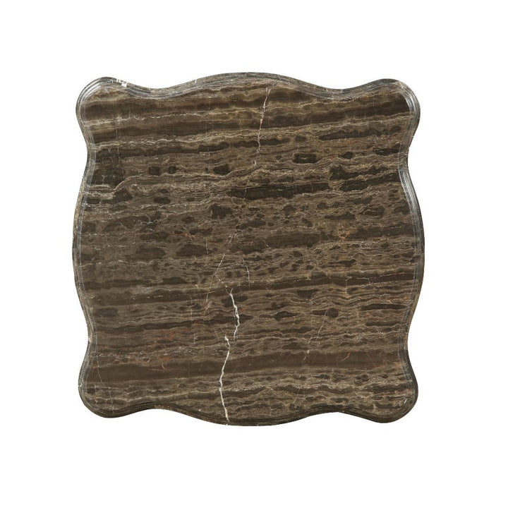 Eustoma - End Table - Marble Top & Walnut