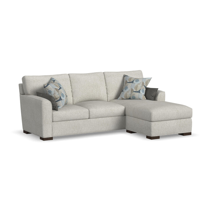 Jasper Stationary Reversible Chaise Sofa White