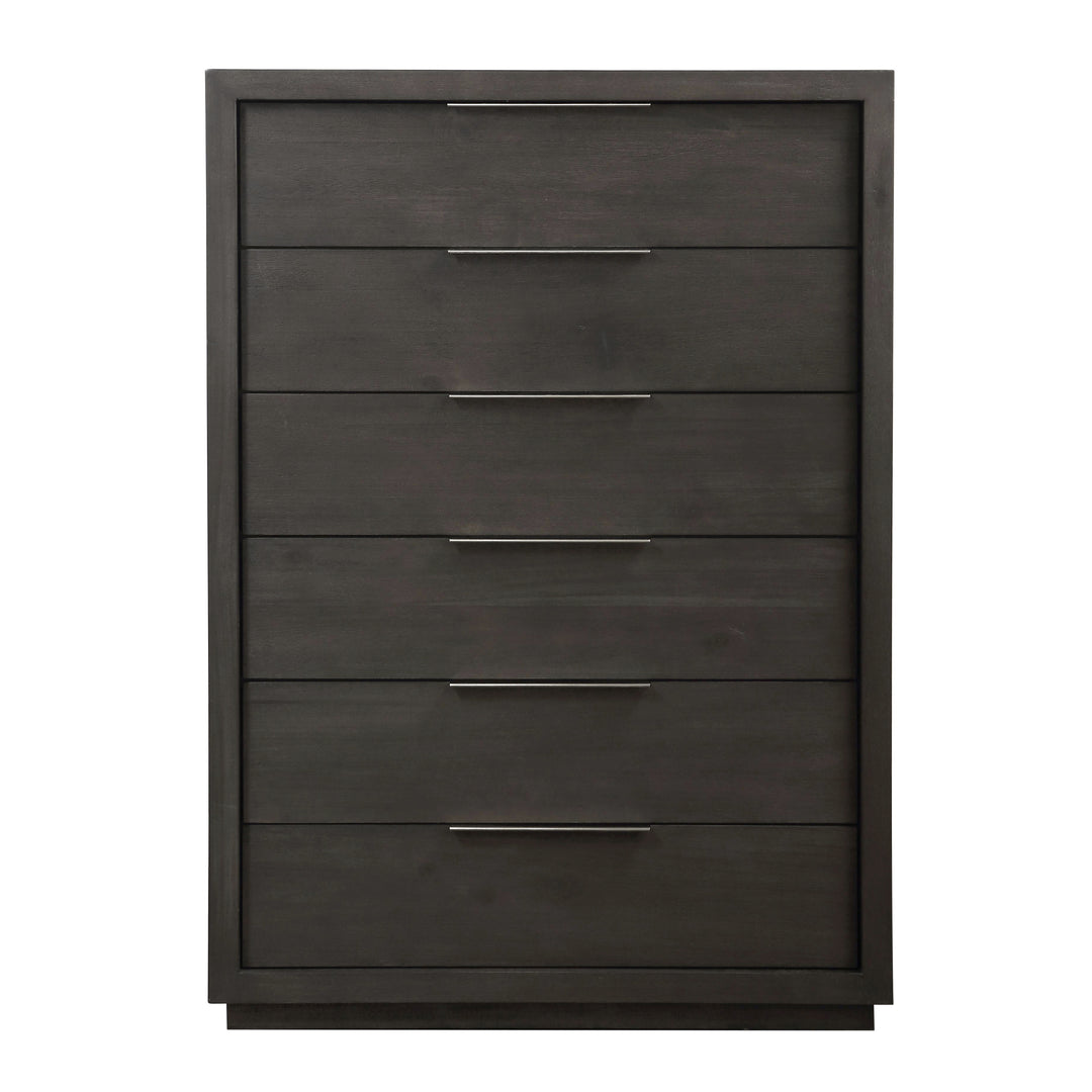 Modus Furniture Azu584A Oxford Six Drawer Chest In Basalt Grey 2024