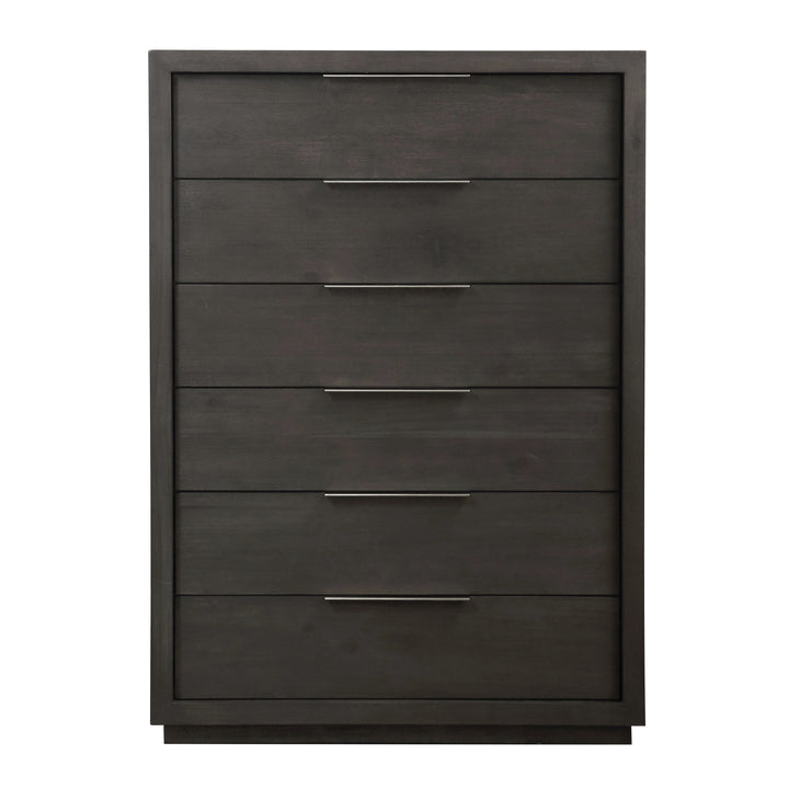 Modus Furniture Azu584A Oxford Six Drawer Chest In Basalt Grey 2024