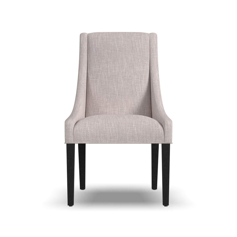Lattice Upholstered Dining Chair Beige / Dark Brown