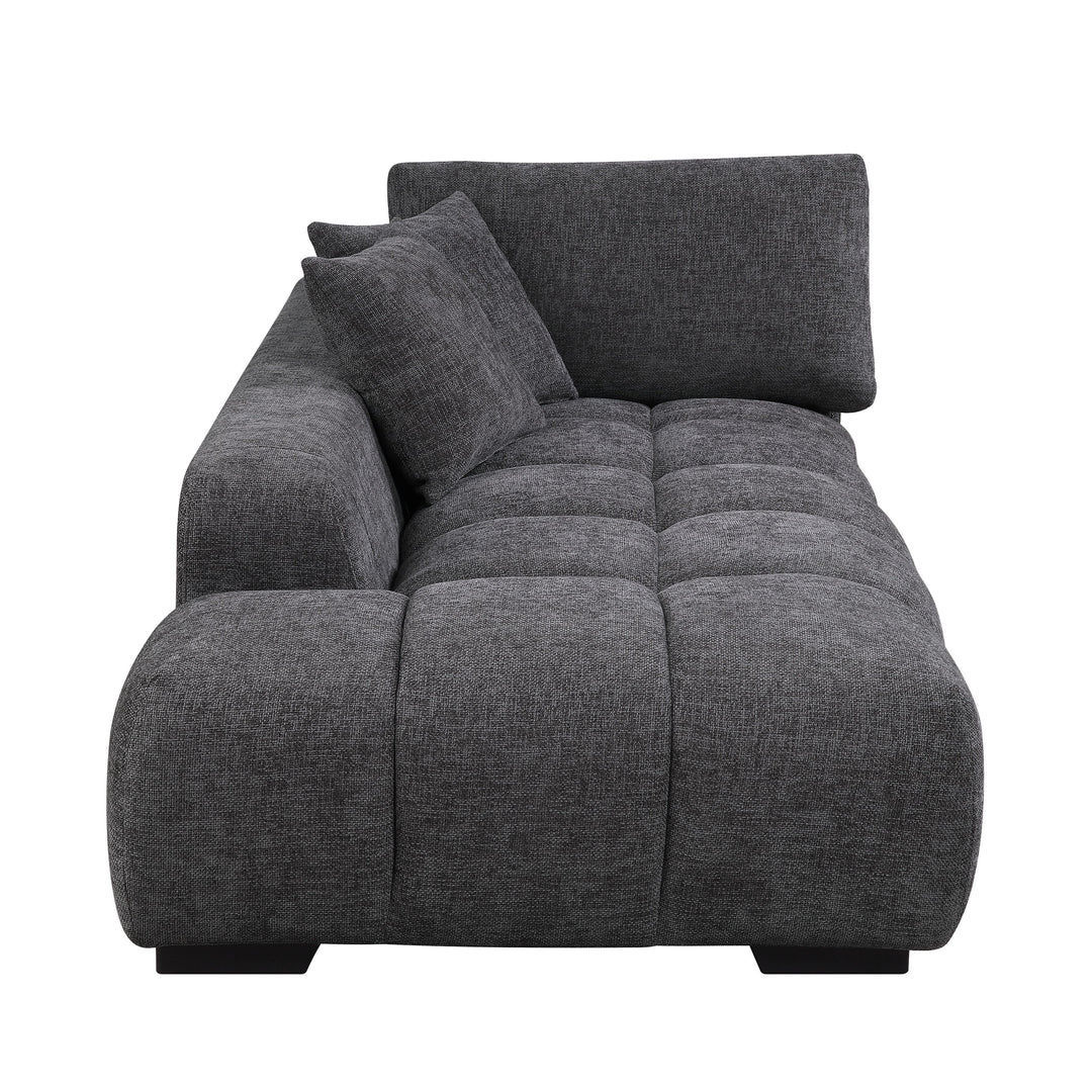 Chosen - Sectional Sofa With Toss Pillows And 1 Chaise - Gray