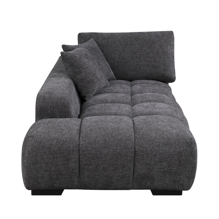 Chosen - Sectional Sofa With Toss Pillows And 1 Chaise - Gray