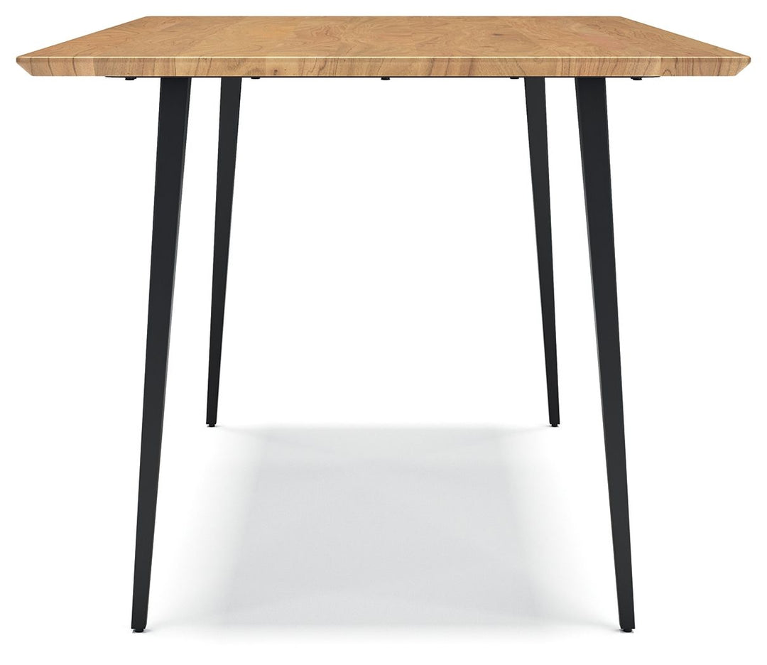 Gretlynn - Rectangular Dining Room Table - Black / Natural