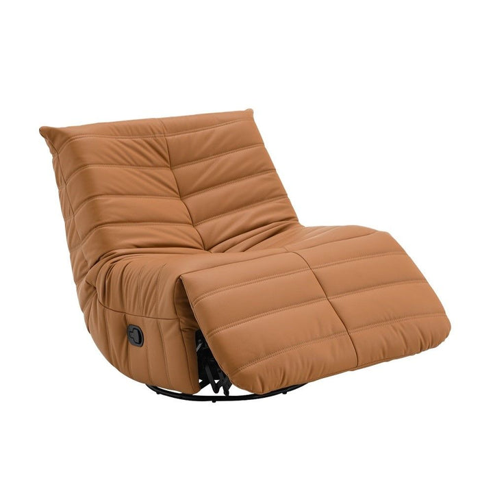 talmon-recliner-with-swivel-orange-synthetic-leather