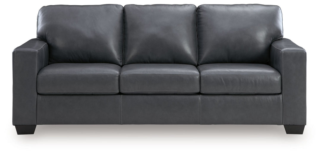 Bolsena Queen Dark Gray Grain Leather Sofa Sleeper
