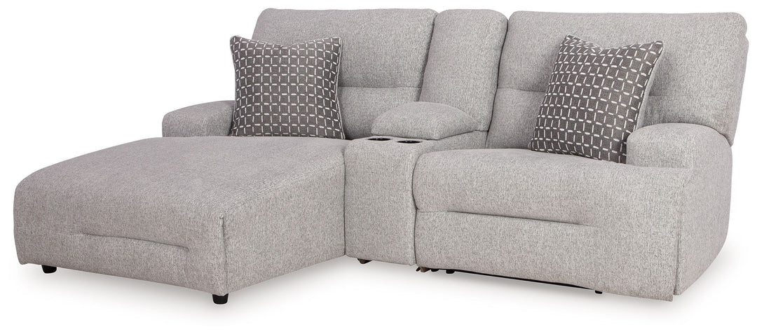 Acklen Place - 3-Piece Power Reclining Sectional Sofa With Laf Chaise - Pewter by Ashley Furniture product image