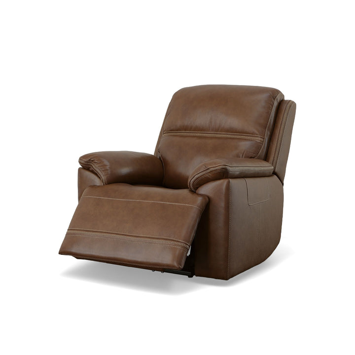 Jackson Leather Power Recliner with Power Headrest in Whiskey