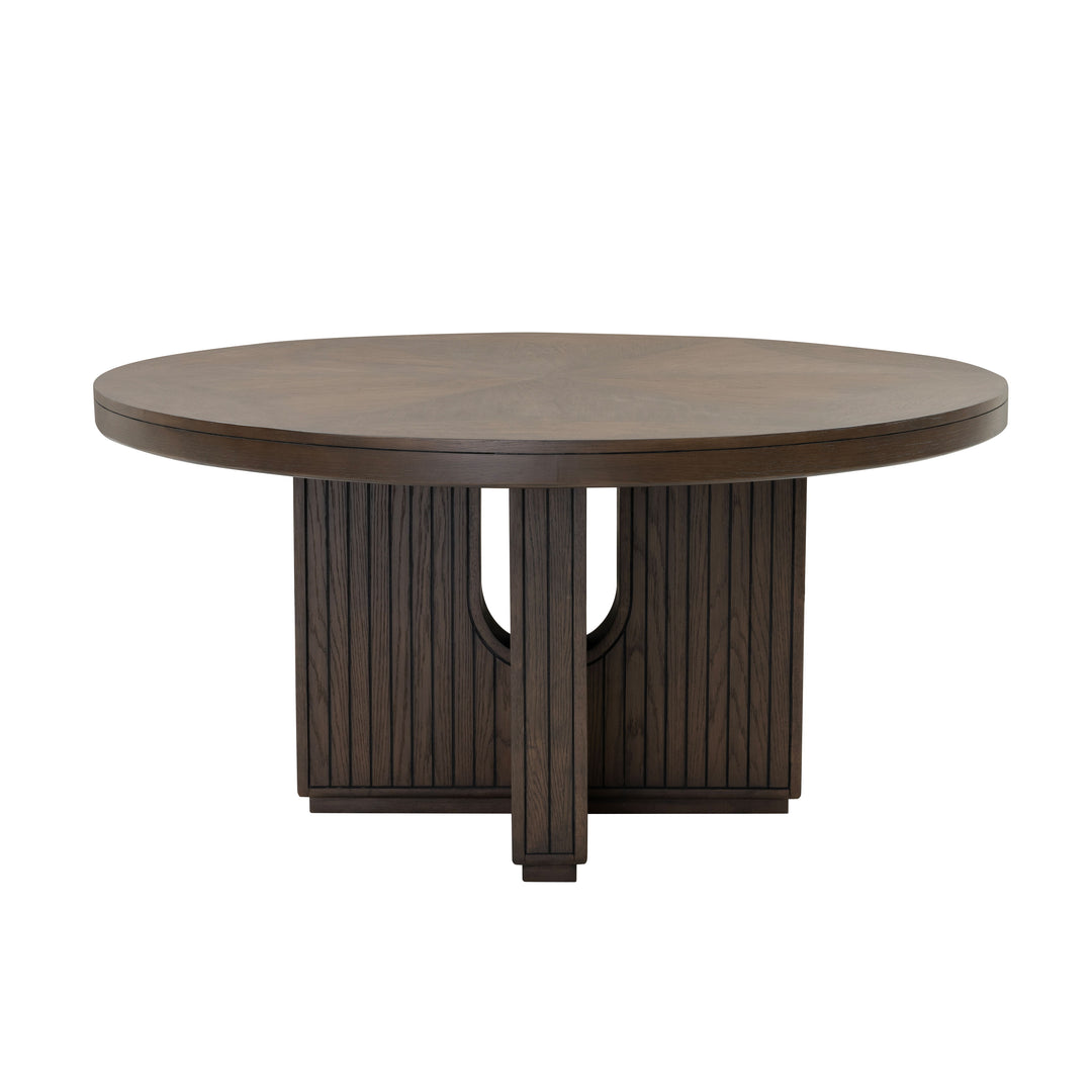 Flexsteel W1013-834 Athens  Round Dining Table  Chocolate Brown